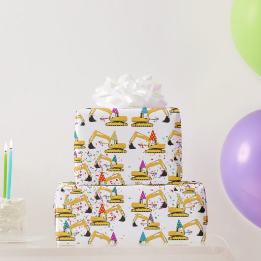 Baggerbaumuster für LKW-Party Geschenkpapier (Partygeschenke)