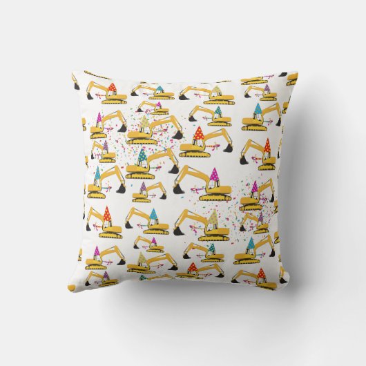 Baggerbaumuster für LKW-Party Kissen (Rückseite)