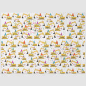 Baggerbaumuster für LKW-Party Seidenpapier (Vorderseite)