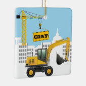 Baggerbaustelle - Personalisierung des Namens Keramikornament (Rechts)