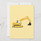 Baggerbauwagen - Einladung zum Geburtstag (Rückseite)