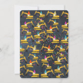 Baggerbauwagen Geburtstagspartei Einladung (Rückseite)