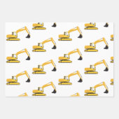 Baggerbauwagen Geschenkpapier Set (Vorderseite 3)