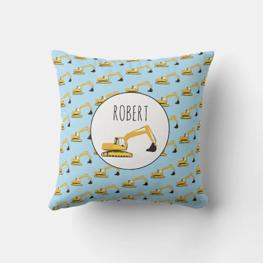 Baggerbauwagen Kissen (Rückseite)