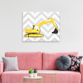 Baggerbauwagen Leinwanddruck (Insitu (Wohnzimmer))