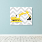 Baggerbauwagen Leinwanddruck (Insitu (Holzboden))