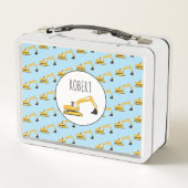 Baggerbauwagen Metall Brotdose (Rückseite)