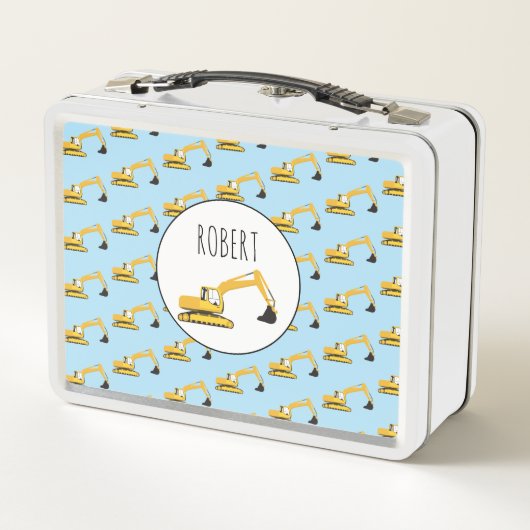 Baggerbauwagen Metall Brotdose (Rückseite)