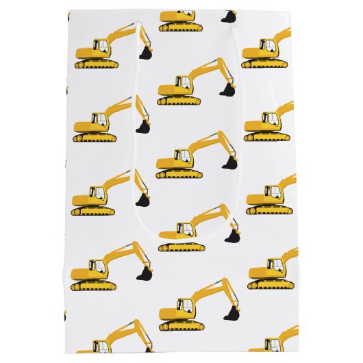 Baggerbauwagen Mittlere Geschenktüte (Rückseite)