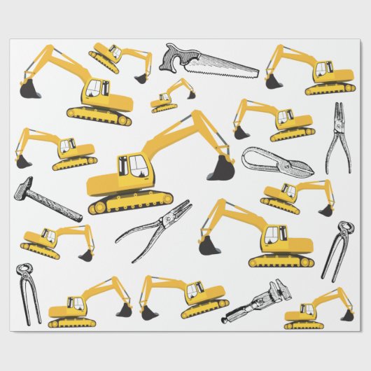 Baggerbauweise Geschenkpapier (Flach)