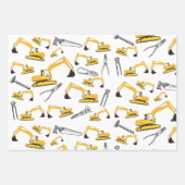 Baggerbauweise Geschenkpapier Set (Vorderseite 2)