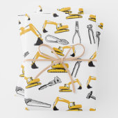 Baggerbauweise Geschenkpapier Set (Beispiel)