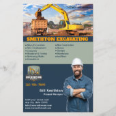 Baggerdienstleistungen Flyer (Vorne)
