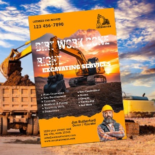 Baggerdienstleistungen Flyer