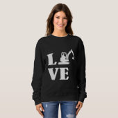 Baggerfahrer Bau Gebäude Arbeiter Liebe Sweatshirt (Vorne ganz)