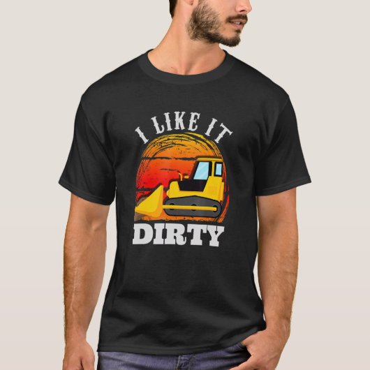 Baggerfahrer Straßenbau für Männer T-Shirt (Vorderseite)