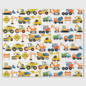 Baggerfahrzeug Geschenkpapier (Flach)