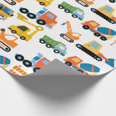 Baggerfahrzeug Geschenkpapier (Ecke)