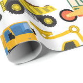 Baggerfahrzeug Geschenkpapier (Rolleneckpunkt)