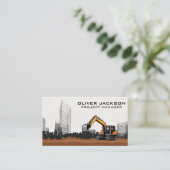 Baggerfahrzeug | Real Anwesen Visitenkarte (Stehend Vorderseite)