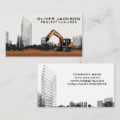 Baggerfahrzeug | Real Anwesen Visitenkarte (Vorne/Hinten)