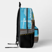 Baggerfahrzeuge für den Bau von Lastkraftwagen Bedruckter Rucksack (Links)