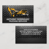 Baggerfahrzeuge | Stahl Visitenkarte (Vorne/Hinten)