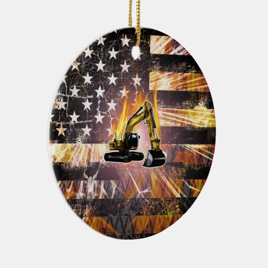 Baggerflagge Keramik Ornament (Rechts)