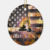 Baggerflagge Keramik Ornament (Links)