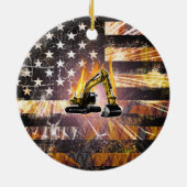 Baggerflagge Keramik Ornament (Hinten)