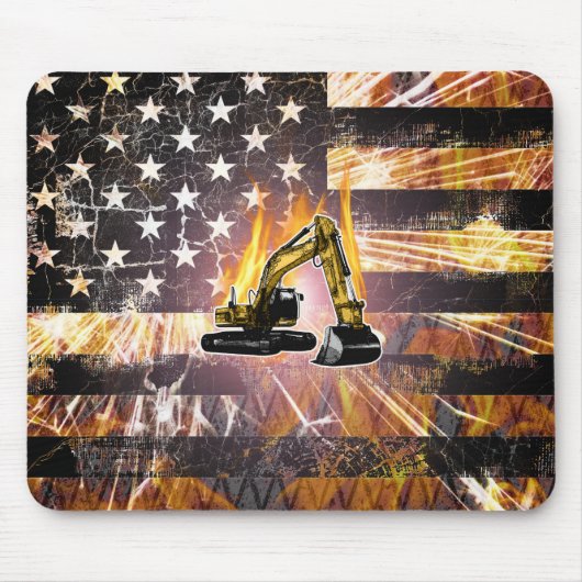 Baggerflagge Mousepad (Vorne)