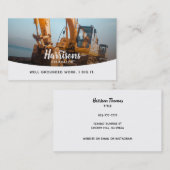 Baggerkarten Visitenkarte (Vorne/Hinten)