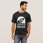 Baggerplatte - Schwermaschinenbagger T-Shirt (Vorne ganz)