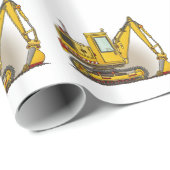 Baggerschaufel Geschenkpapier (Rolleneckpunkt)