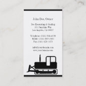 Baggerschwerpunkt W/W Visitenkarte (Rückseite)