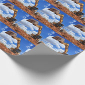 Baggertraktor-Foto Geschenkpapier (Ecke)