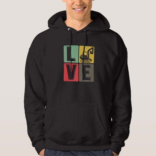 Baggerwagen für Bauarbeiter Hoodie (Vorderseite)