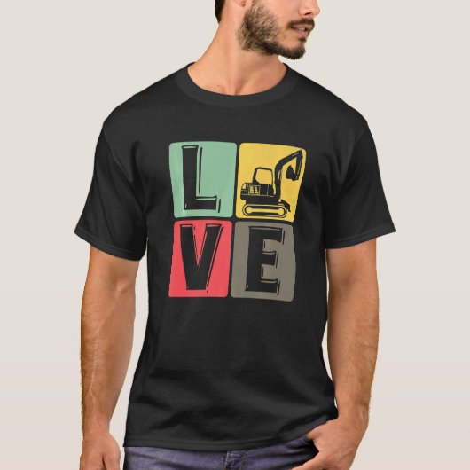 Baggerwagen für Bauarbeiter T-Shirt (Vorderseite)