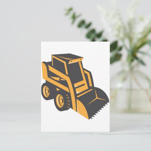 Baggerwagen Postkarte (Stehend Vorderseite)