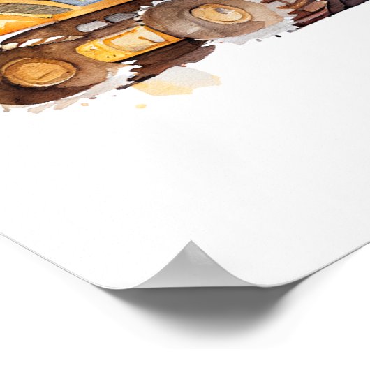 Baggerwerkkunst Poster (Ecke)