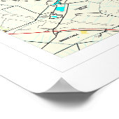 Baghdad City Iraq Map - 2003 Poster (Ecke)