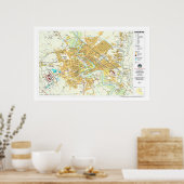 Baghdad City Iraq Map - 2003 Poster (Küche)