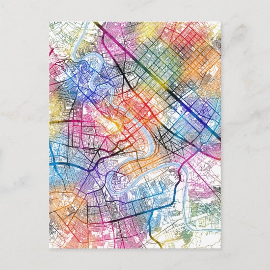 Baghdad Iraq City Map Postkarte (Vorderseite)