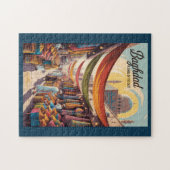 Baghdad Iraq Illustration Travel Art Vintage Puzzle (Horizontal)
