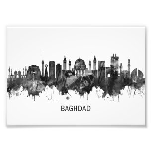 Baghdad Iraq Skyline BW Fotodruck
