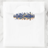 Baghdad Skyline Runder Aufkleber (Tasche)