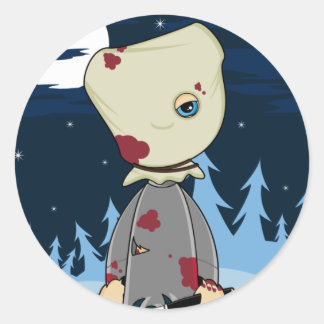 Baghead Serienmörder-Aufkleber-Blatt Runder Aufkleber