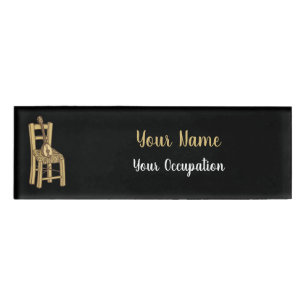 Baglama zum Vorsitzenden Namenschild