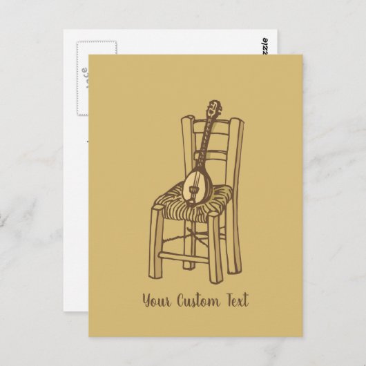 Baglama zum Vorsitzenden Postkarte (Vorne/Hinten)