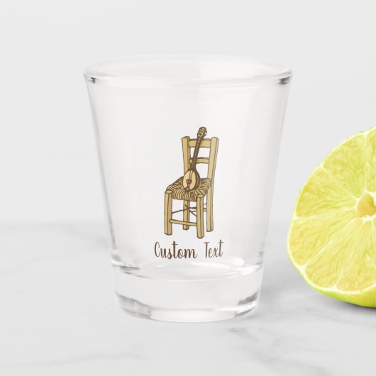 Baglama zum Vorsitzenden Schnapsglas (Vorderseite)